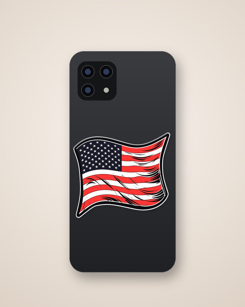 Wavy USA Flag Sticker