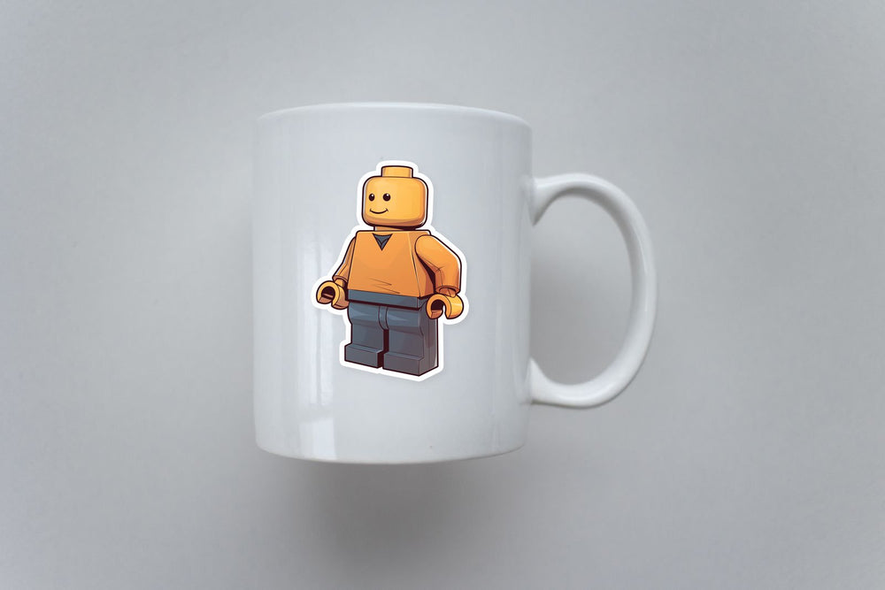 Lego Minifigure Orange Sweater Sticker