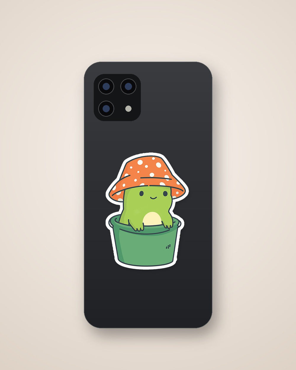 Cute Frog Bucket Hat Mushroom Kawaii Sticker