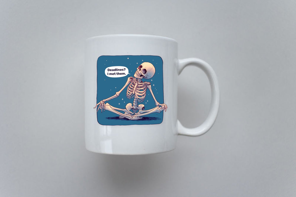 Funny Skeleton Yoga Sticker