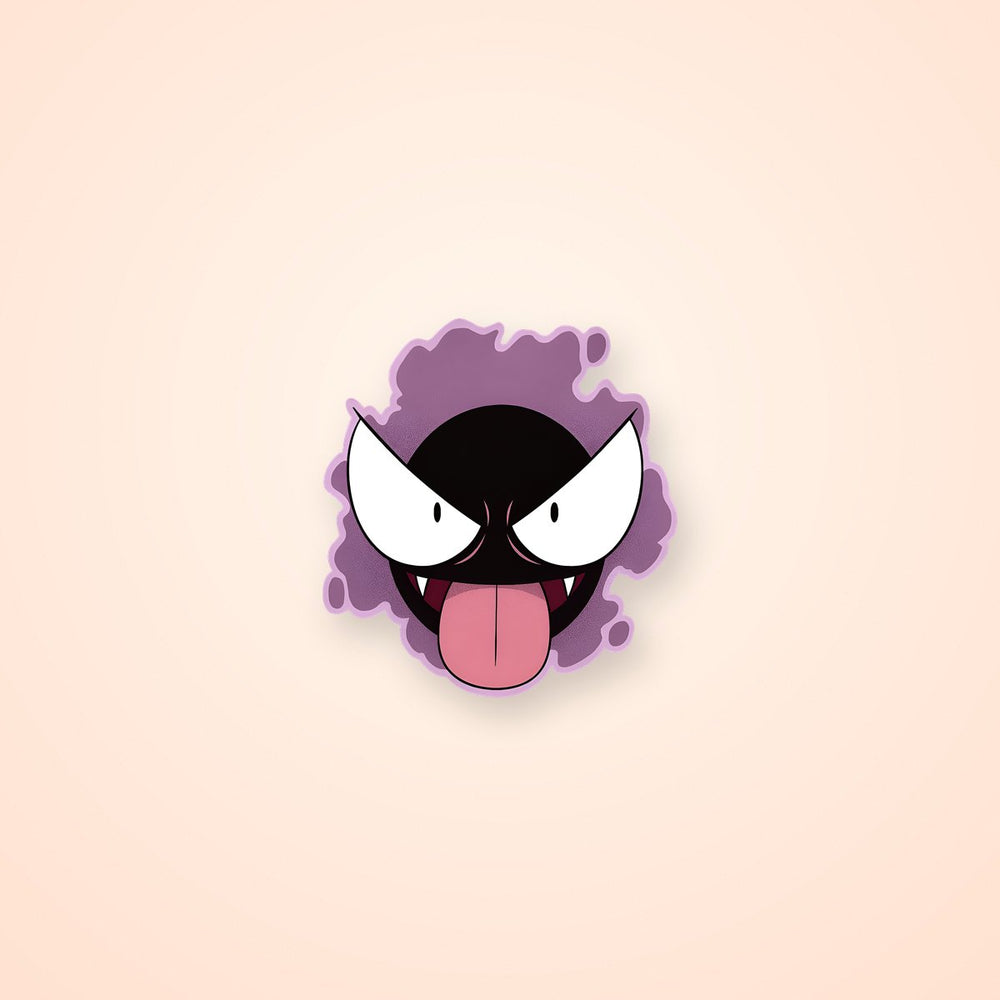 Gastly Tongue Out Pokemon Sticker