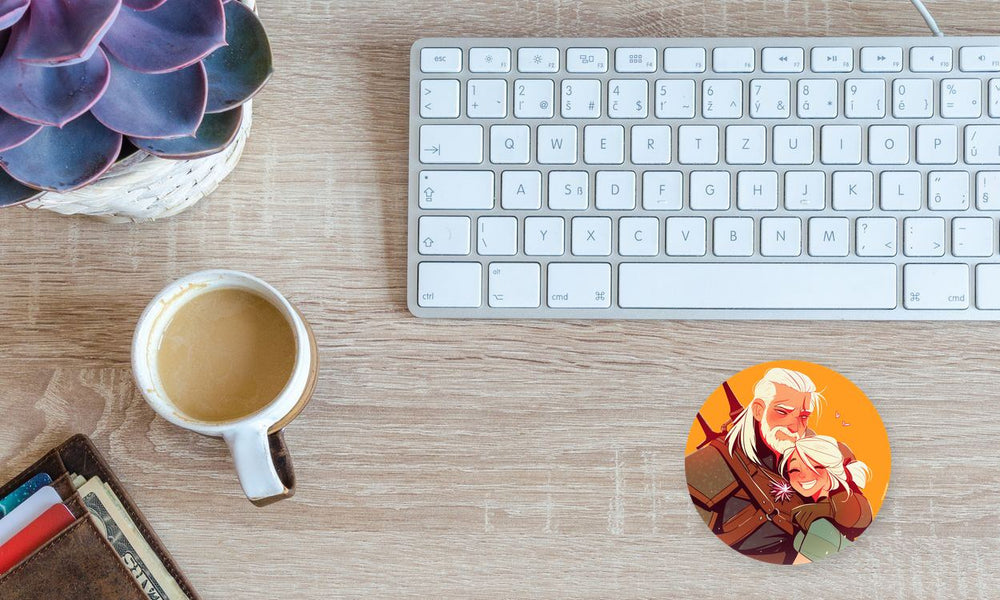 Geralt and Ciri Witcher Hug Sticker