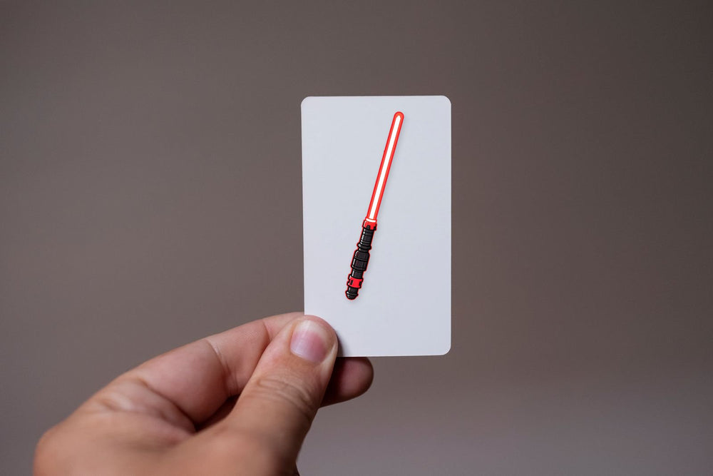 Cartoon Red Sith Lightsaber Sticker