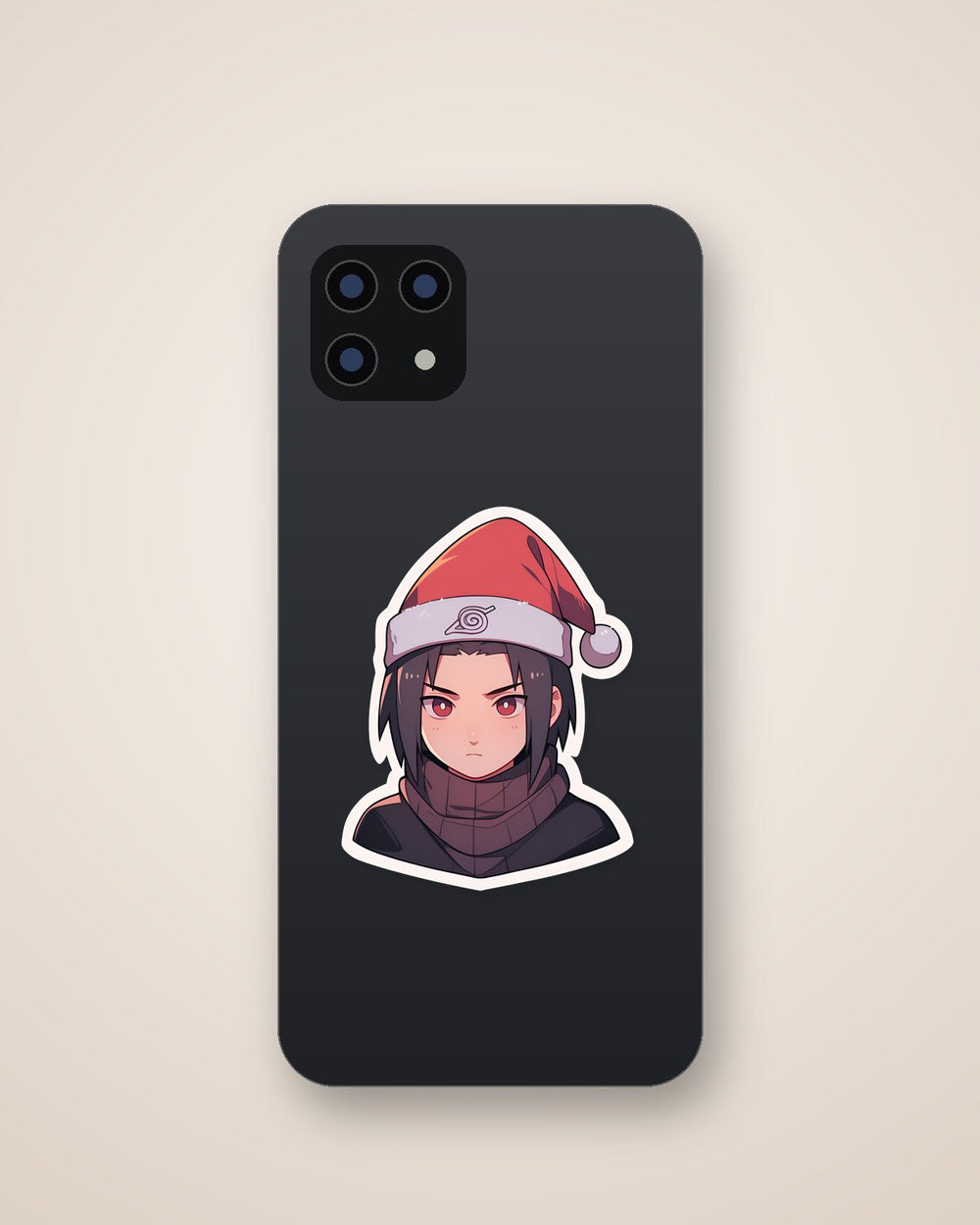 Itachi Uchiha Christmas Hat Sticker