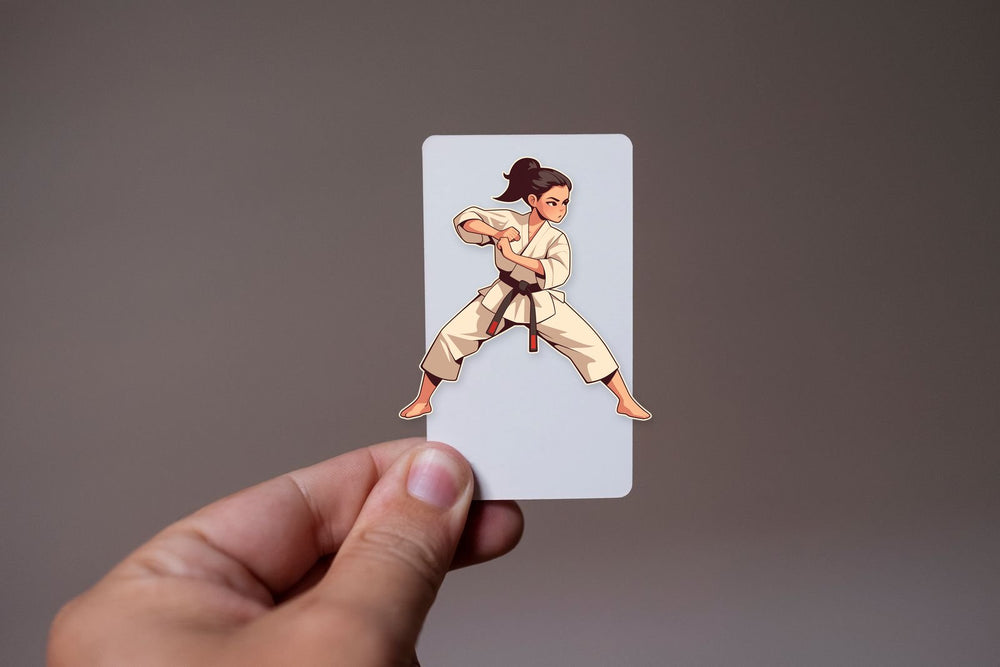 Karate Martial Arts Girl Sticker