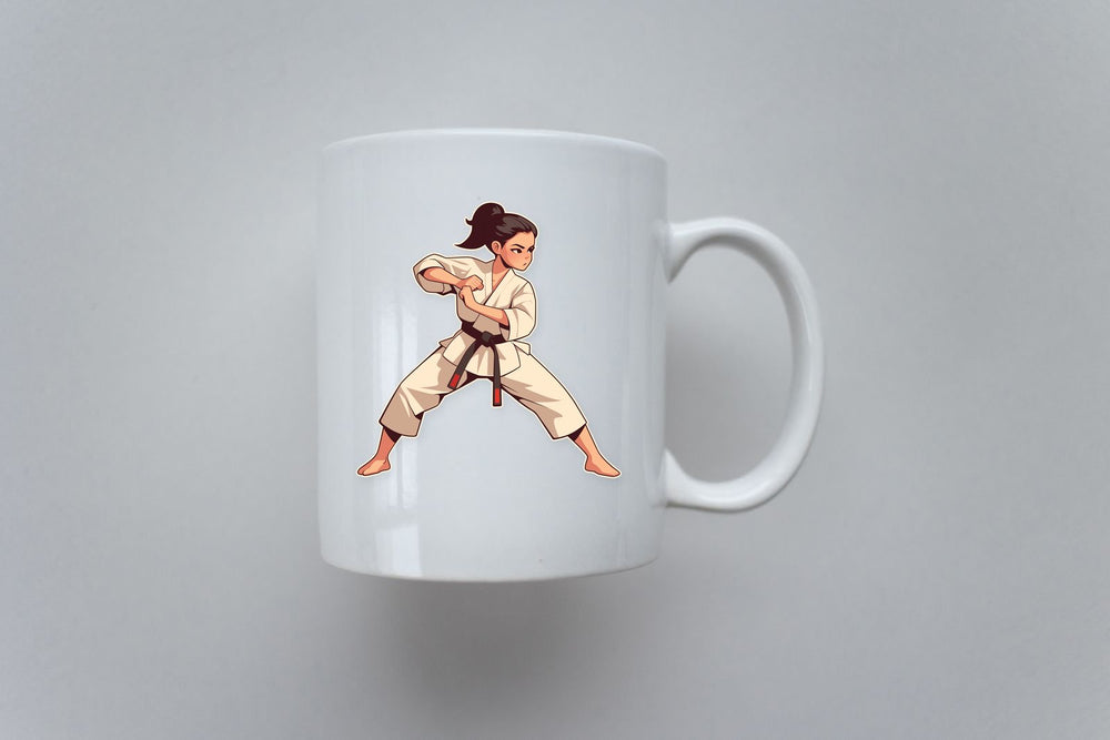 Karate Martial Arts Girl Sticker