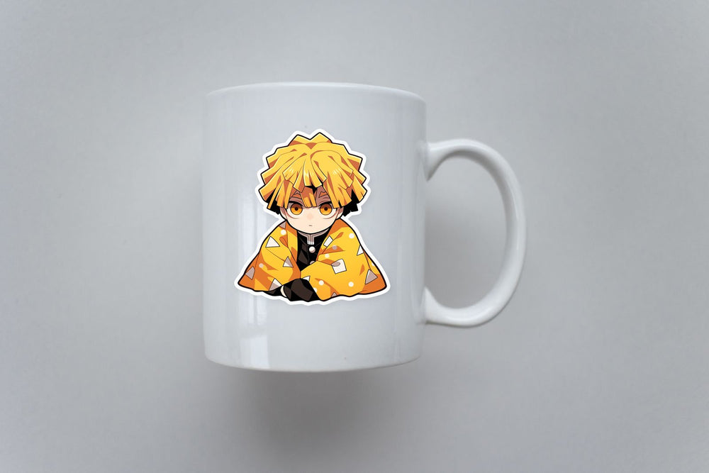 Pensive Chibi Zenitsu Sticker