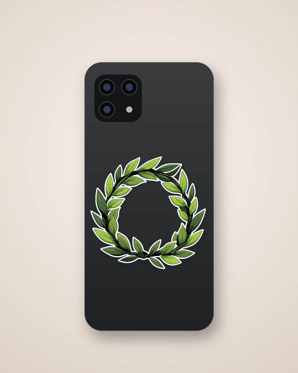Aesthetic Green Laurel Wreath Sticker
