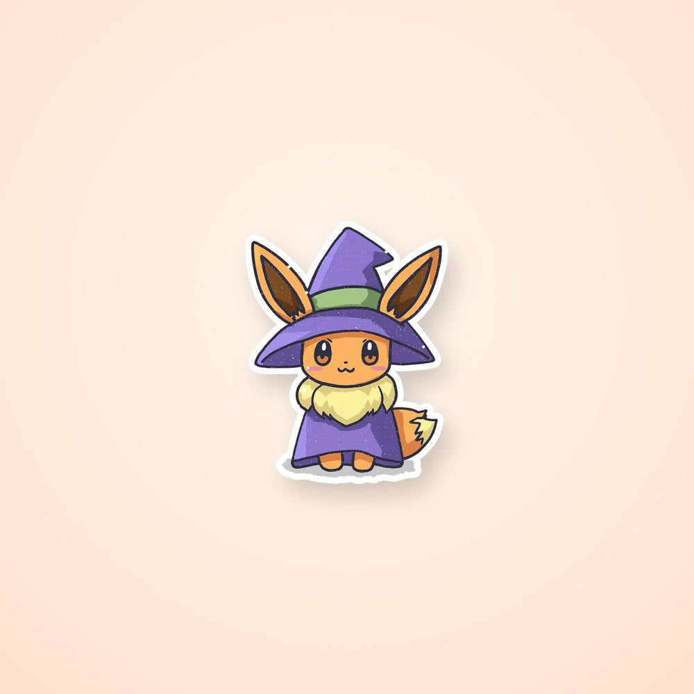 Pokemon Eevee Witch Hat Halloween Sticker