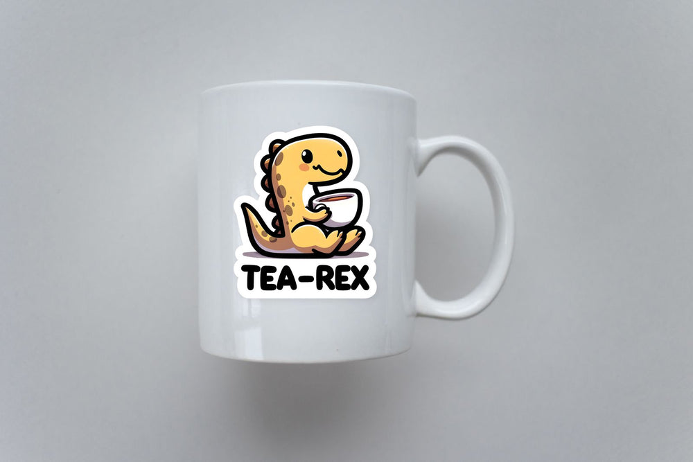 Tea Rex Dinosaur Cute Sticker