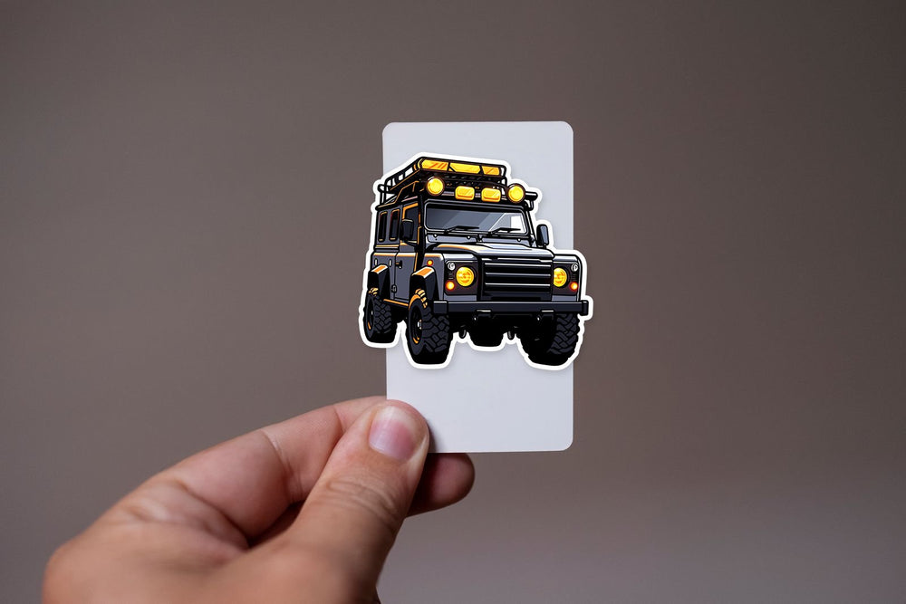 Black Jeep Cardboard Sticker