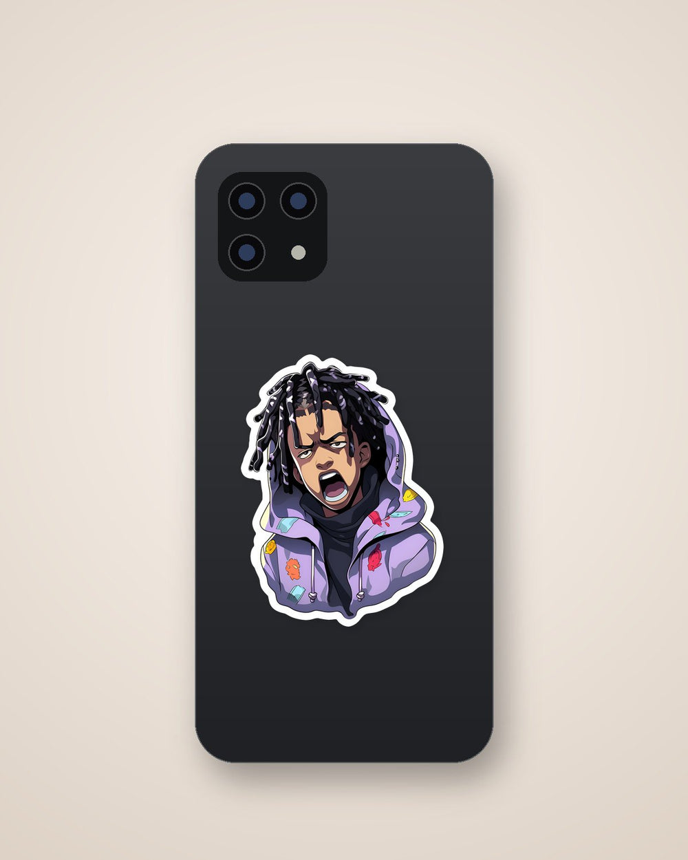 Funny Rapper with Dreads Sticker