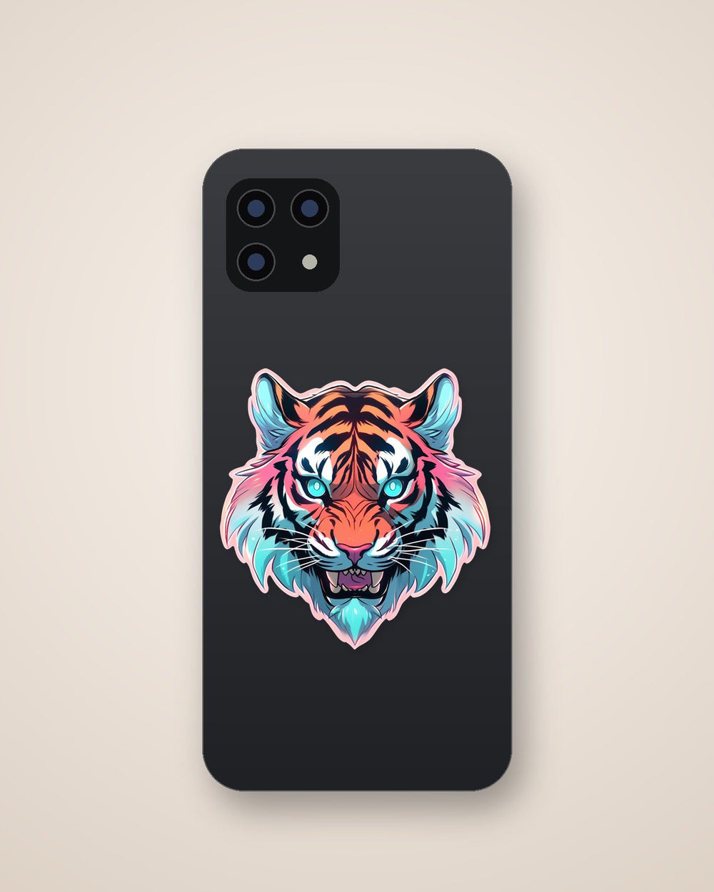 Aesthetic Tiger Head Pastel Sticker