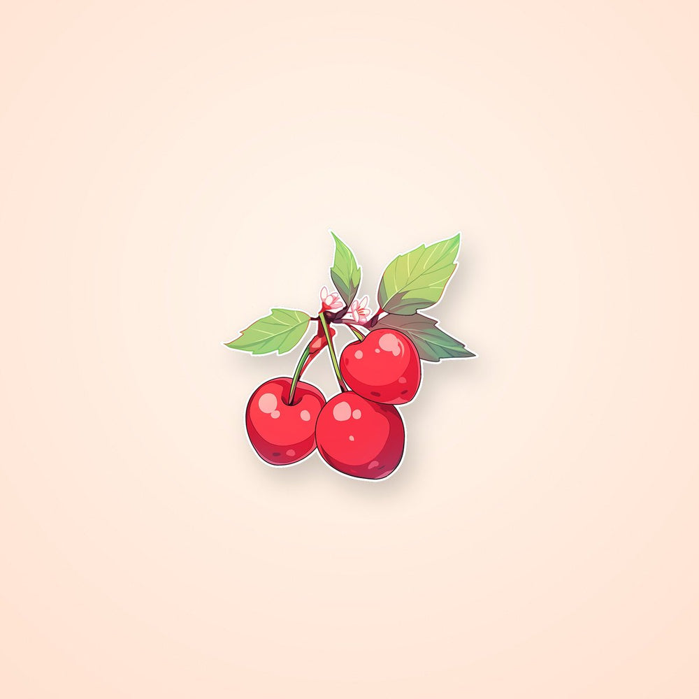 Branch with Three Cherries Sticker
