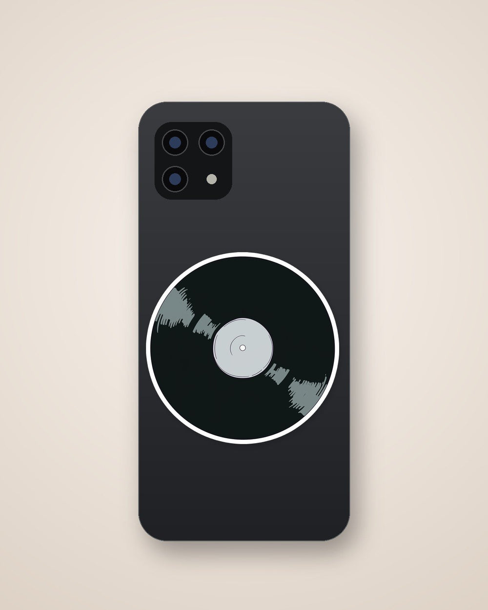 Retro Vinyl Record Sticker