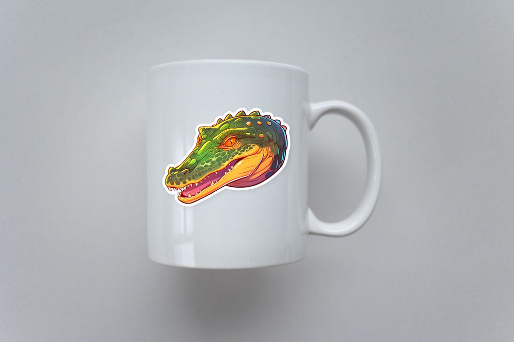 Bright Crocodile Head Sticker