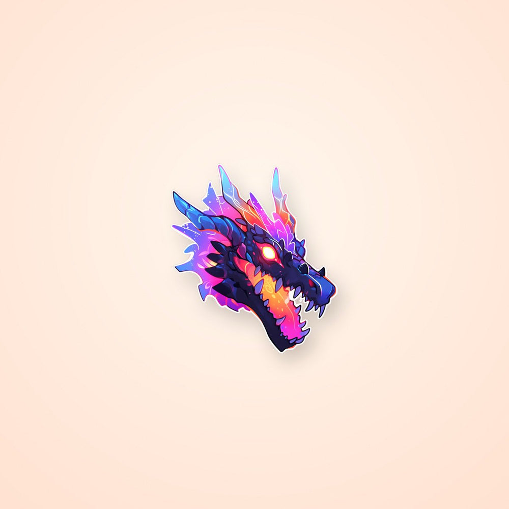 Colorful Dragon Head Sticker