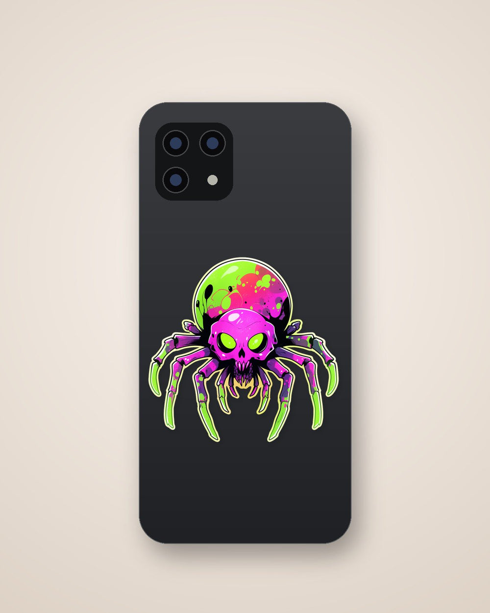Spooky Colorful Spider Halloween Sticker
