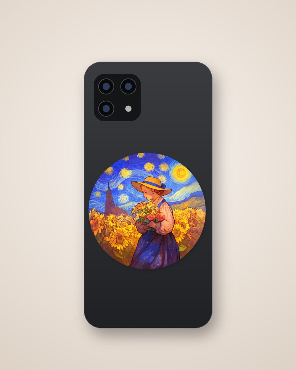 Van Gogh Art Style Girl Sticker