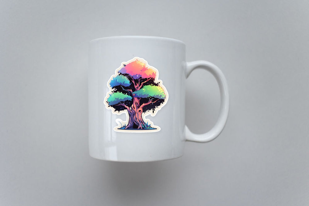 Colorful Tree Art Sticker