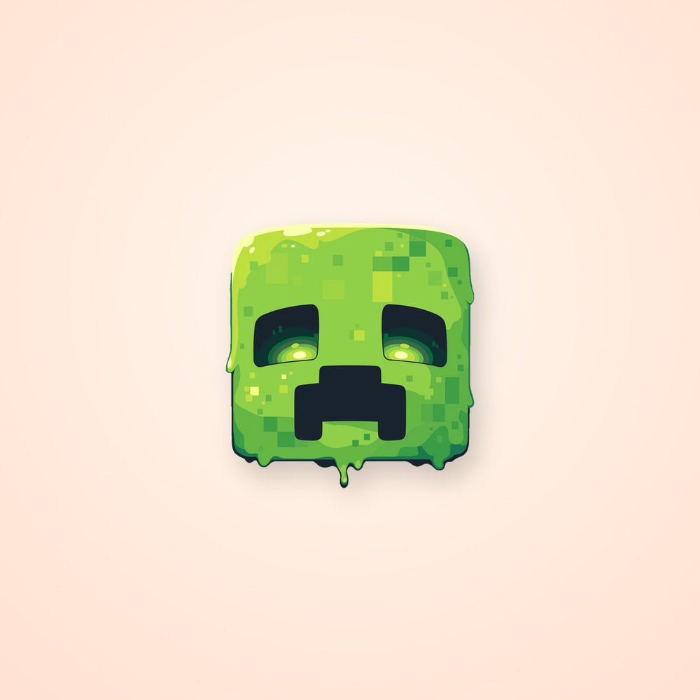 Minecraft Creeper Melting Goo Sticker