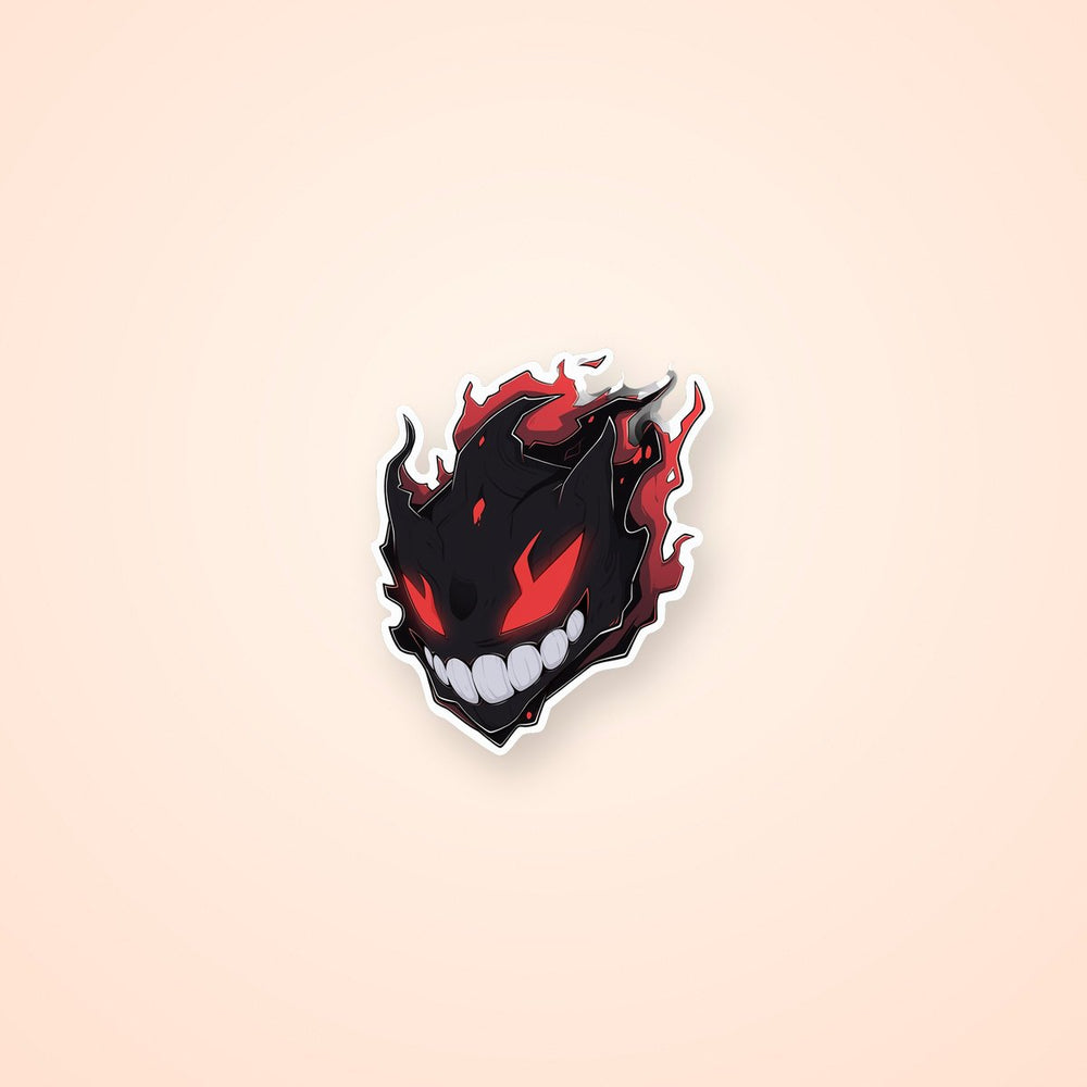 Black & Red Ghost Halloween Sticker