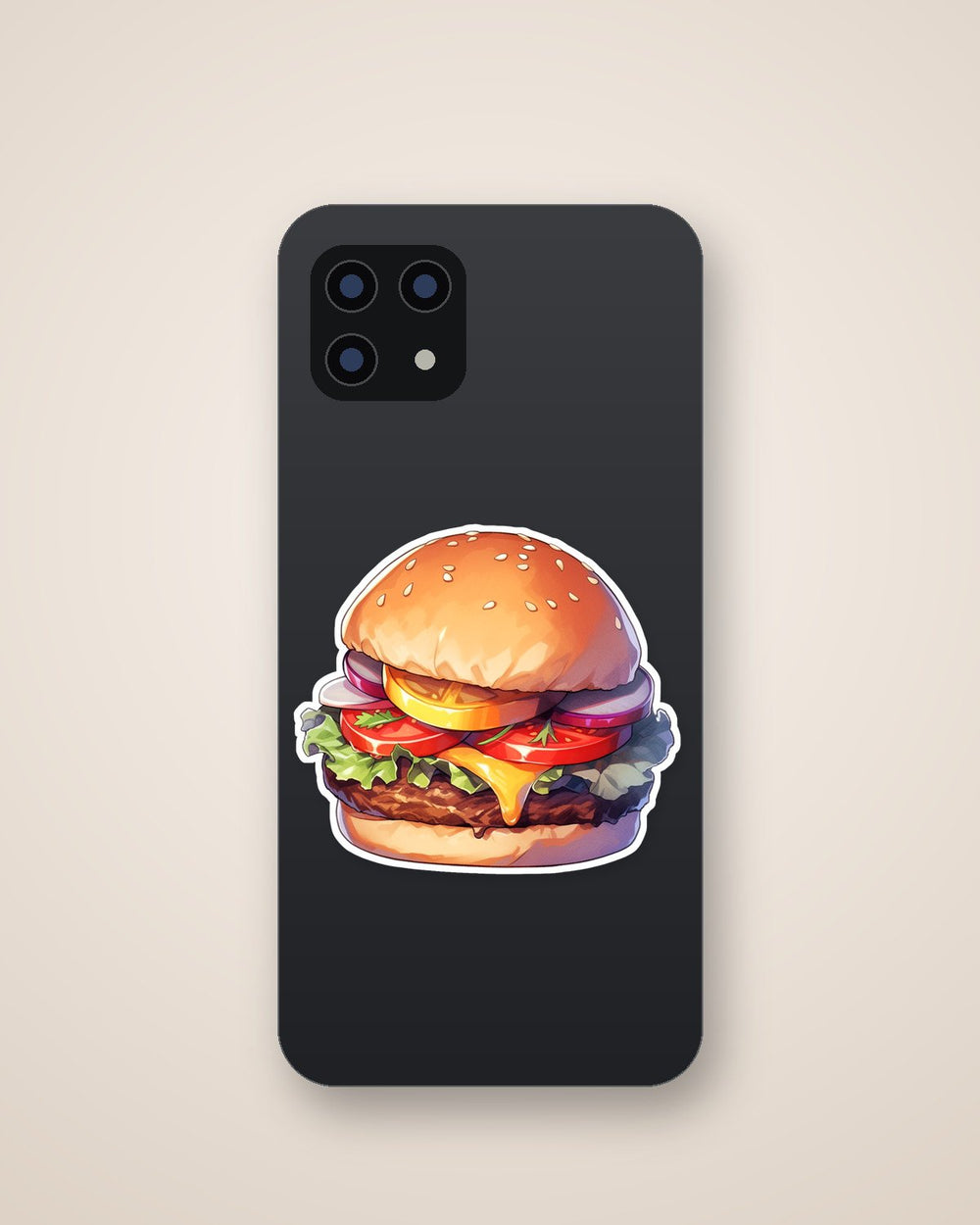 Appetizing Burger Drawn Sticker