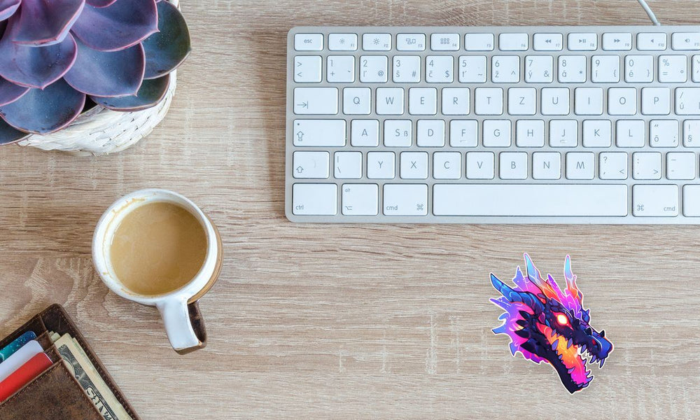 Colorful Dragon Head Sticker