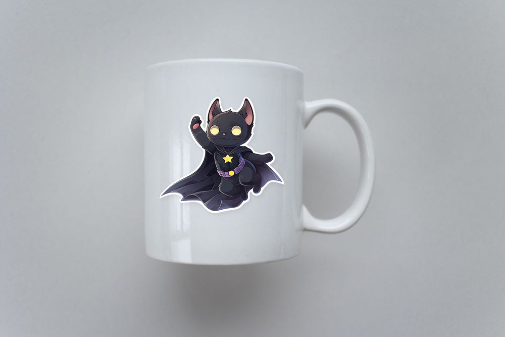 Black Cat Superhero Sticker