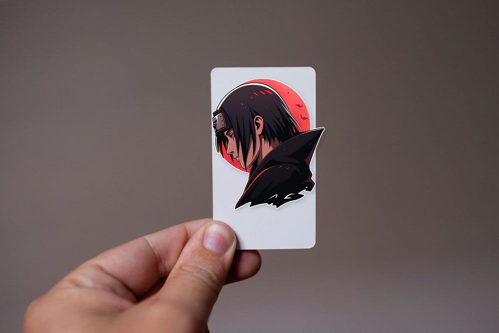 Itachi Uchiha Profile Red Moon Sticker