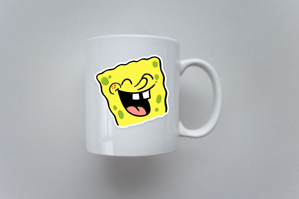 Spongebob Laughing Face Sticker