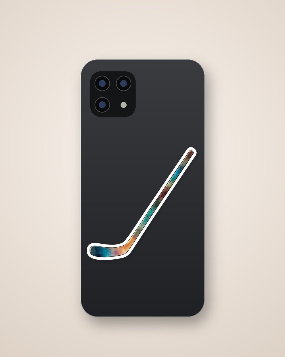 Retro Hockey Stick Sticker