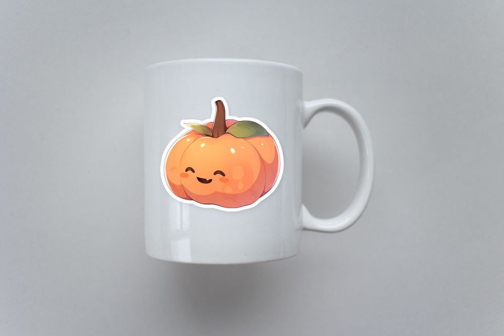 Halloween Cute Smiling Pumpkin Sticker