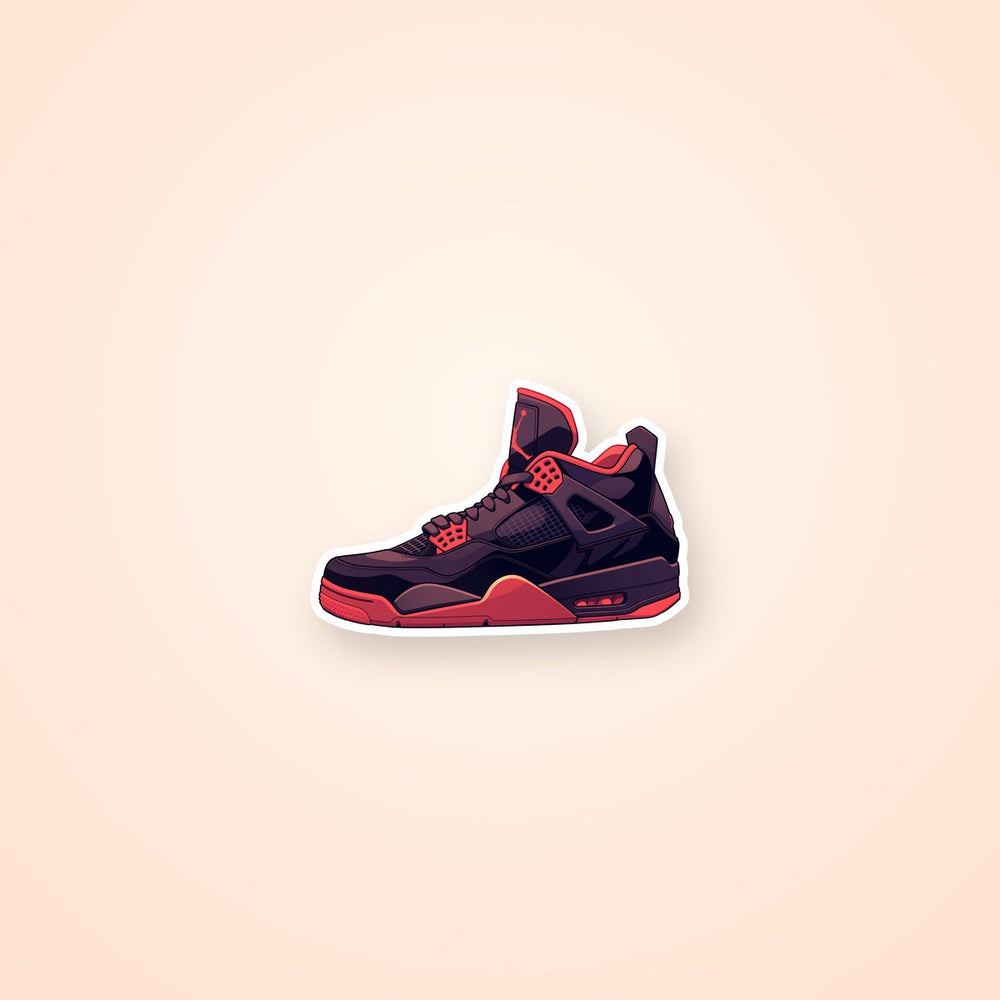 Air Jordan 4 Bred Sneaker Sticker