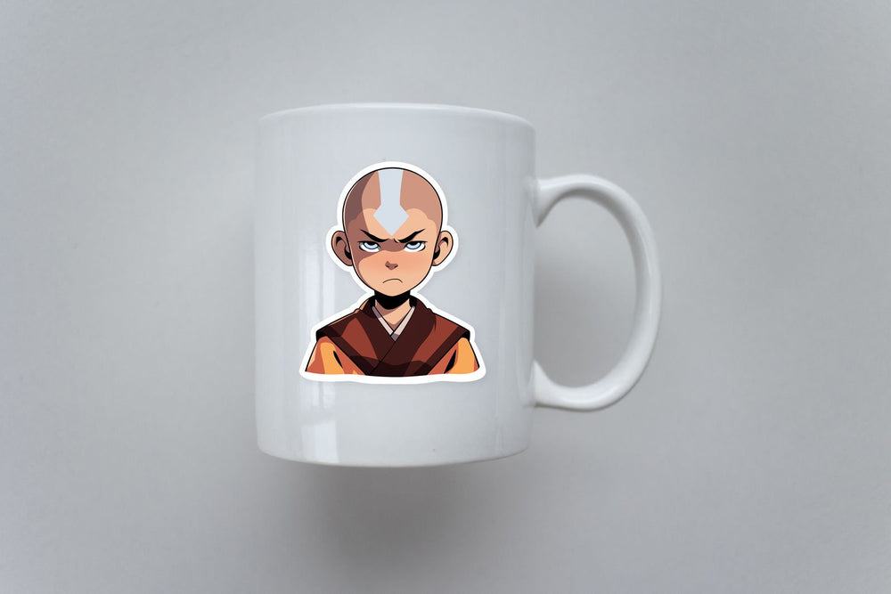 Drawn Avatar Annoyed Aang Sticker