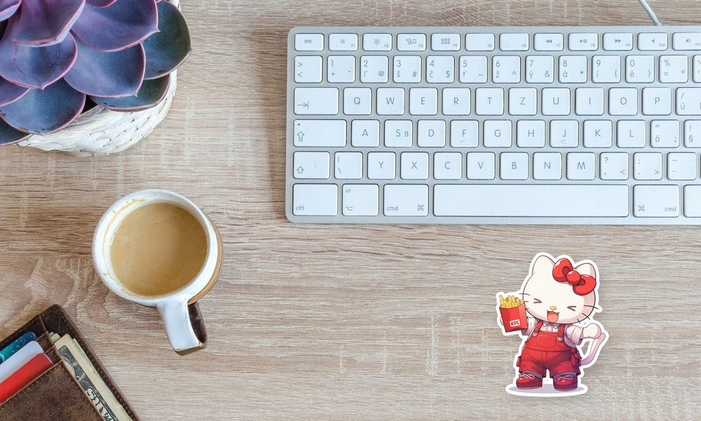 Hello Kitty Kfc Fast Food Cute Sticker