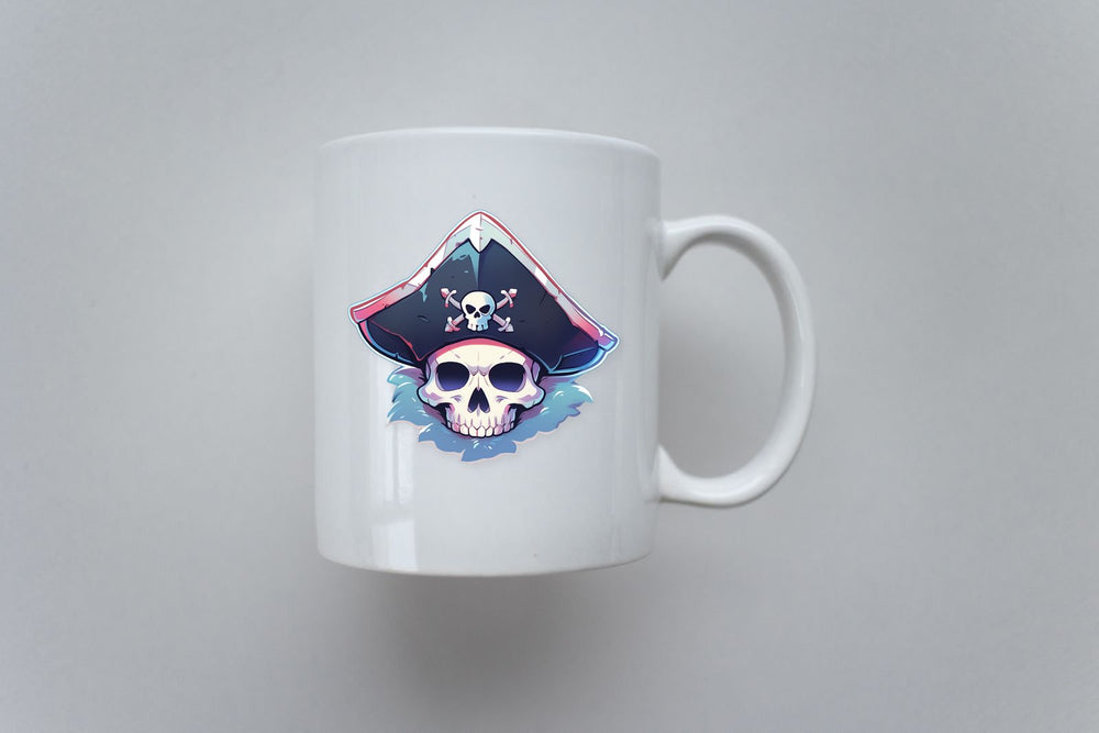 Scary Skull in a Pirate Hat Sticker