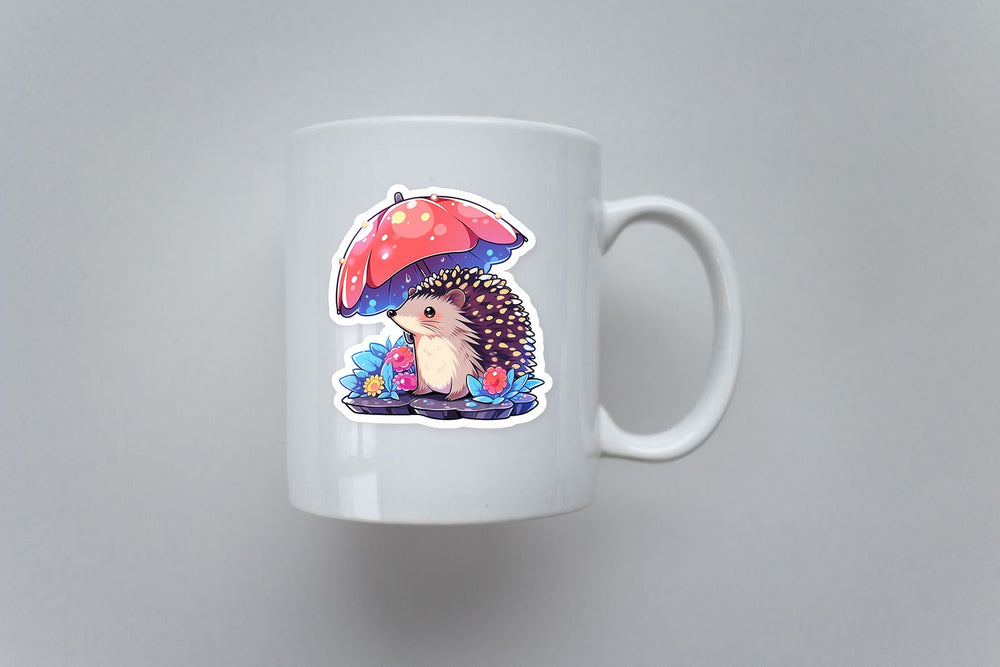 Cute Hedgehog with Umbrella Sticker