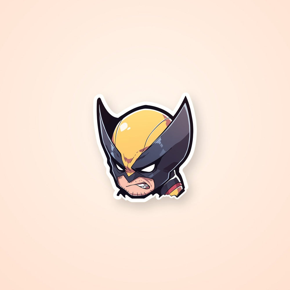 Chibi Angry Wolverine X-Men Sticker