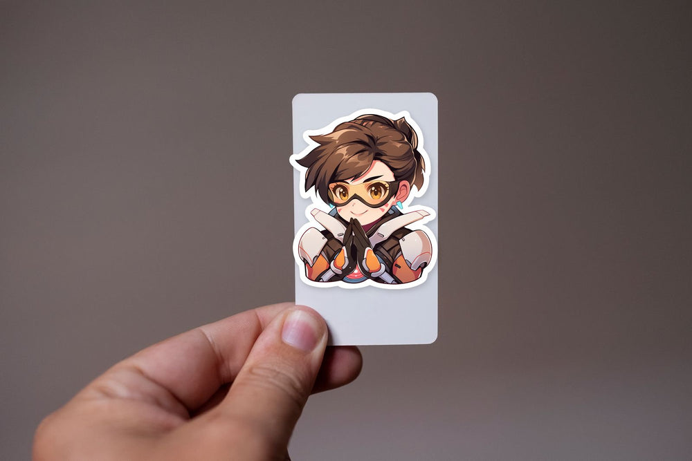 Overwatch Chibi Tracer Sticker