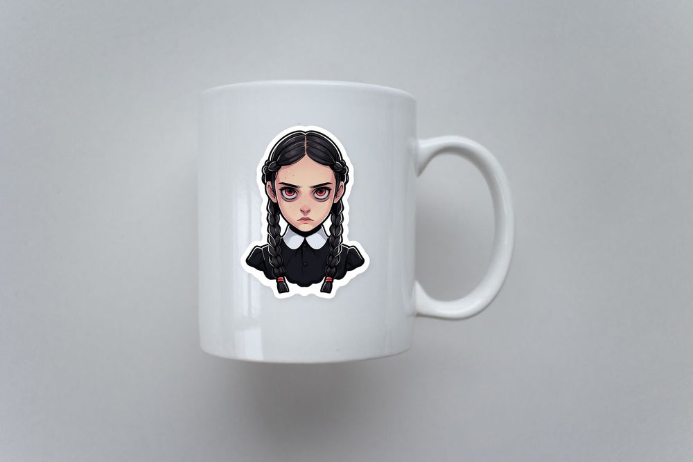 Wednesday Addams Art Sticker