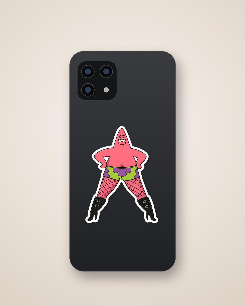 Patrick Fishnet Boots Meme Sticker