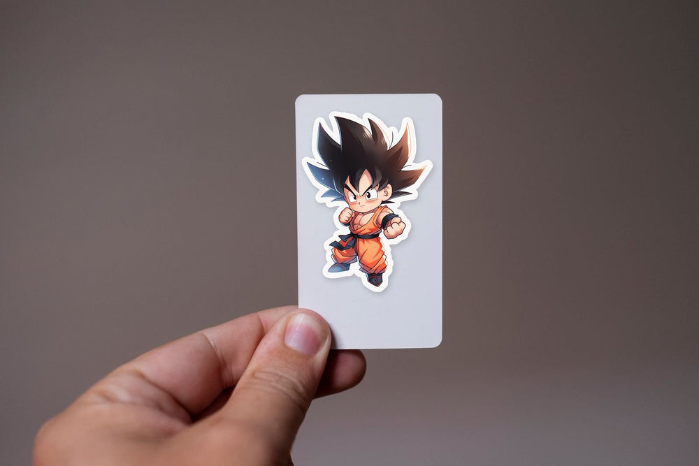 Dragon Ball Chibi Goku in Fighting Stance Sticker