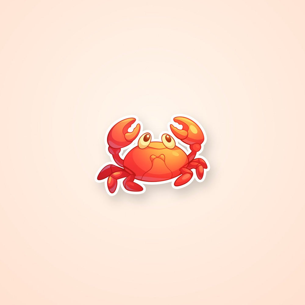 Cute Red Crab Sticker