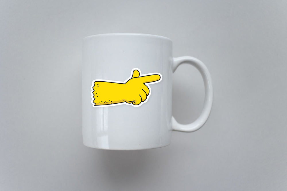 Pointing Hand Sticker