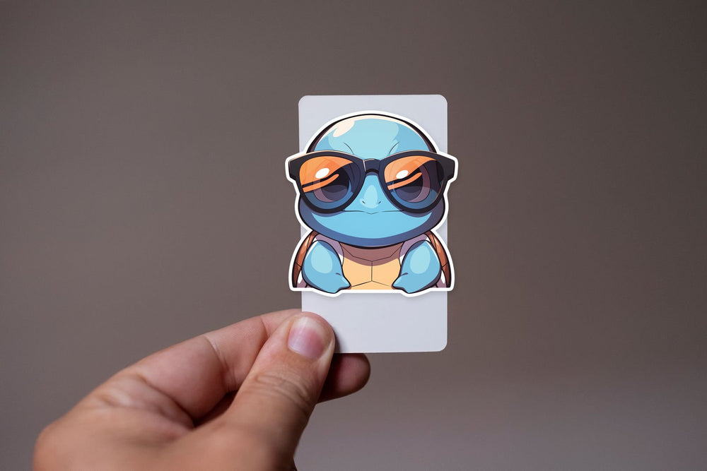 Squirtle Cool Sunglasses Sticker