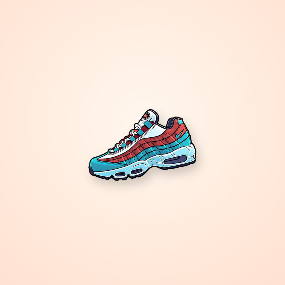 Blue & Red Nike Air Max 95 Shoe Sticker