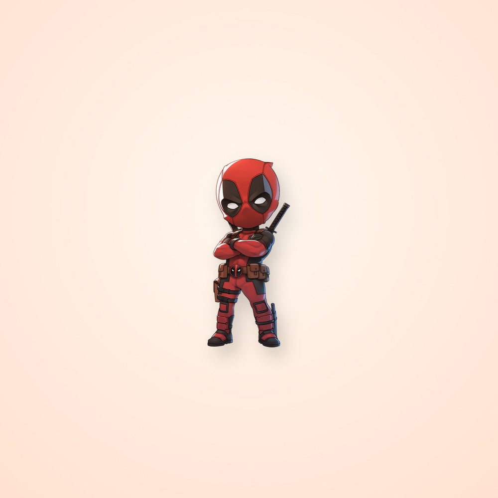 Deadpool Arms Crossed Chibi Sticker