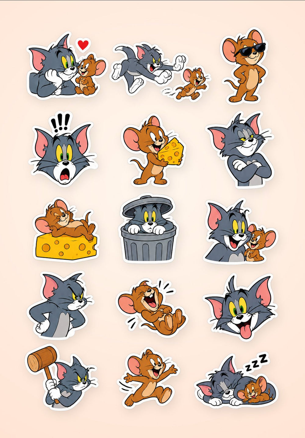 Cute Animals & Relatable Feelings Sticker Pack 1