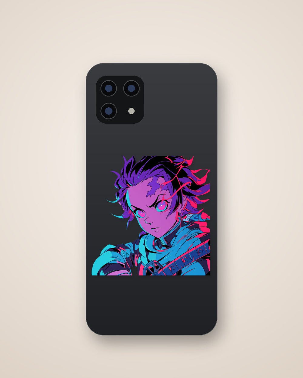 Demon Slayer Tanjiro Kamado Neon Aura Sticker